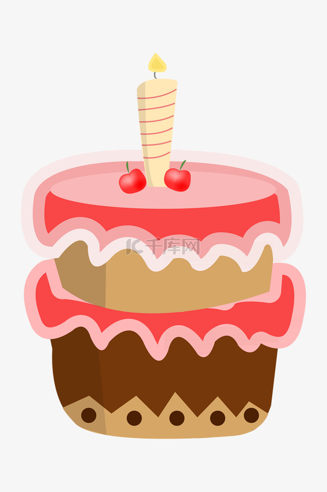 生日樱桃蛋糕