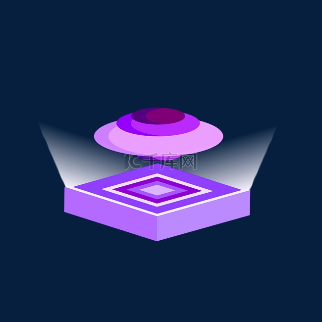 紫色立体科技