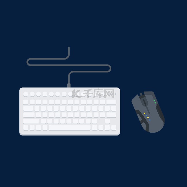 白色键盘和鼠标