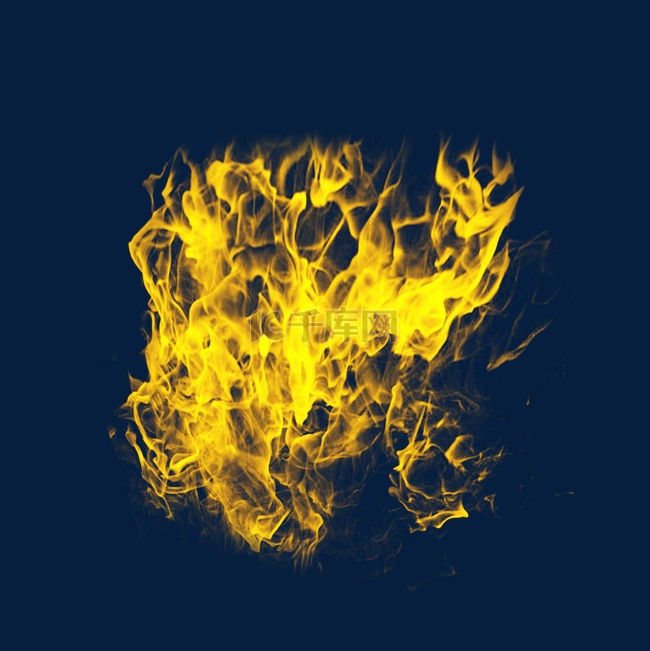 写实燃烧的火焰喷火元素