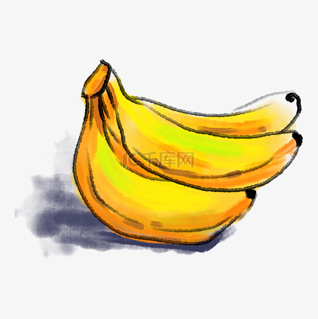 水墨水果香蕉