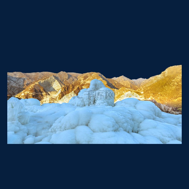 内蒙古冬季高山冰川