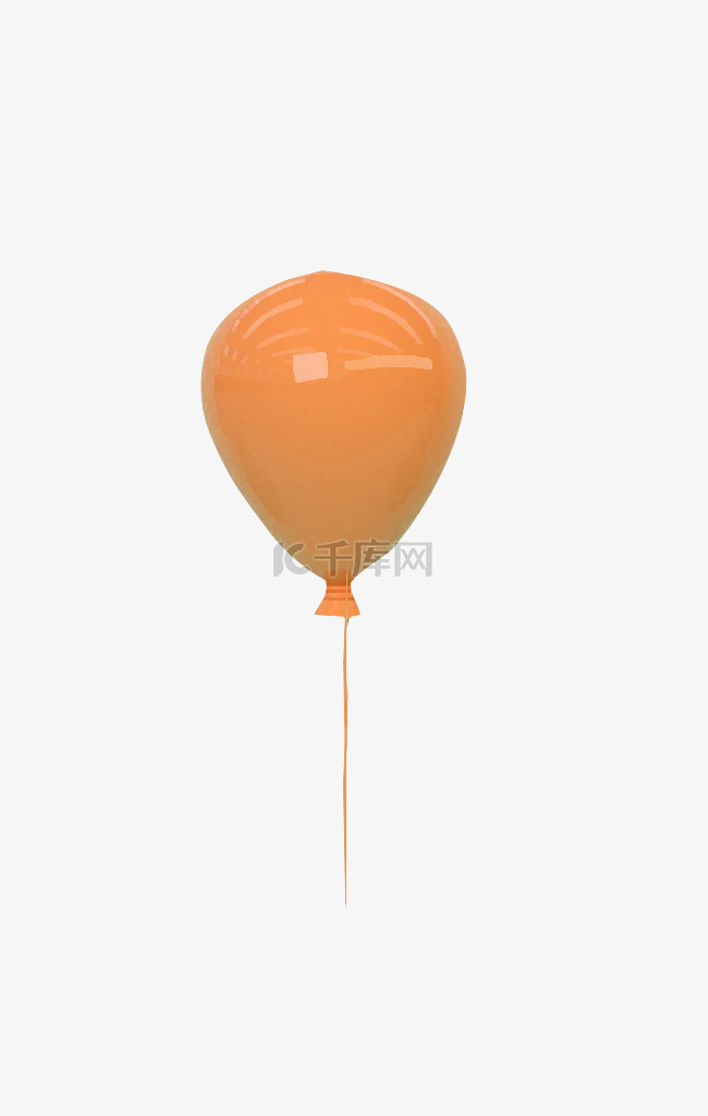 C4D橙色气球