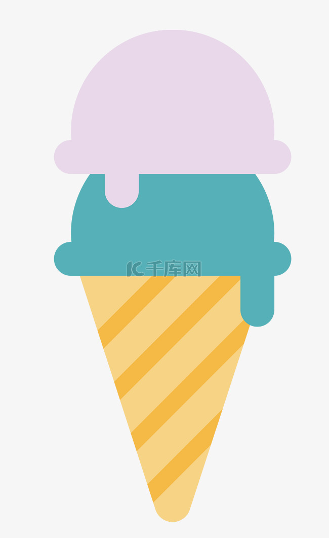 卡通夏季冰淇淋插画