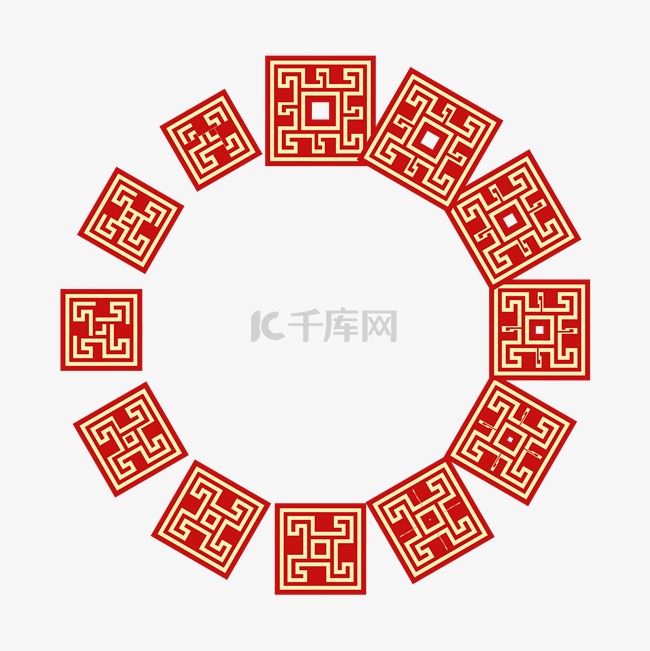 中式传统边框纹理
