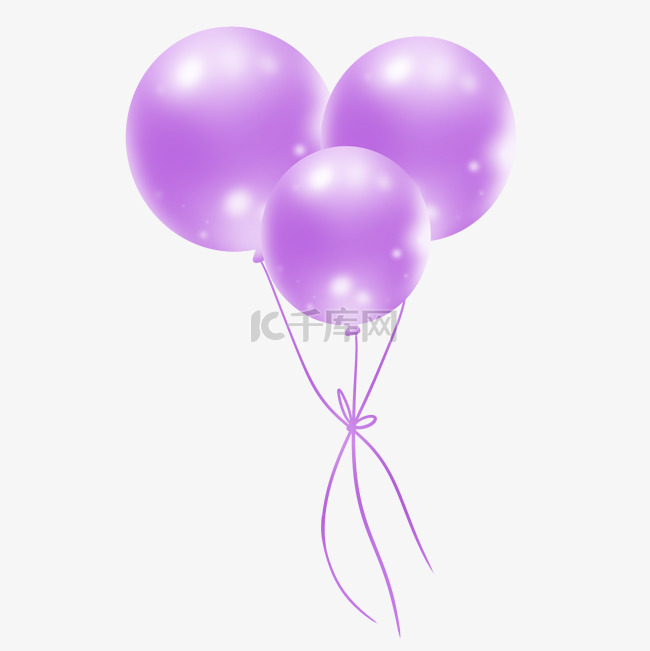 紫色唯美情人节气球