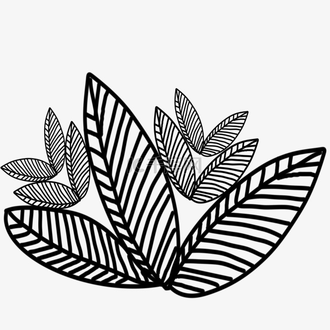 个性植物叶子纹身