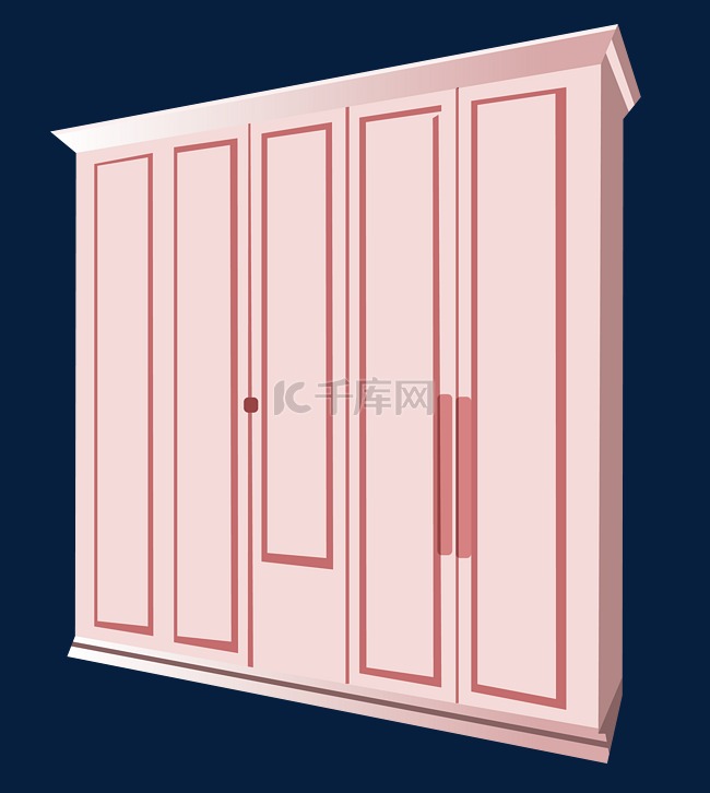 粉色卧室衣柜