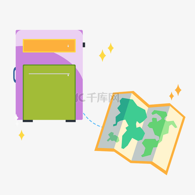 旅行路线地图素材图片免费下载-千库网