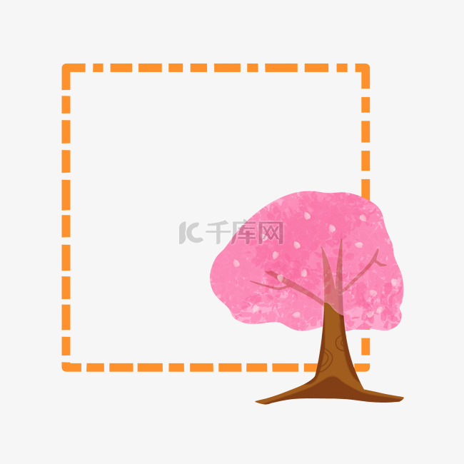 树木边框装饰插画