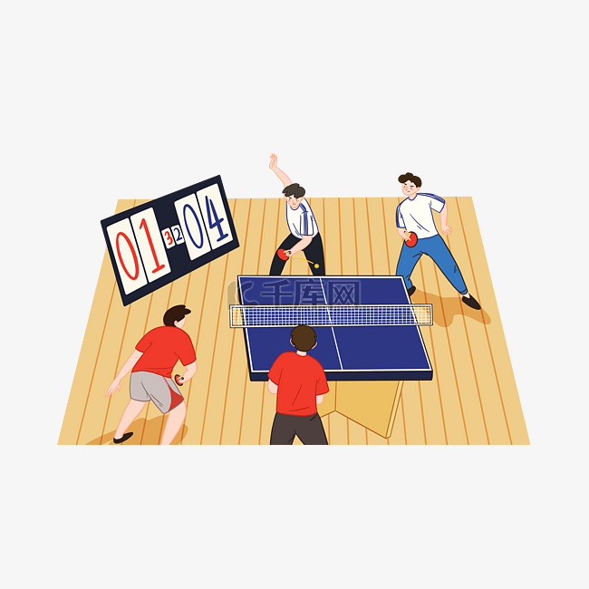 运动会乒乓球青年大学生活力竞赛