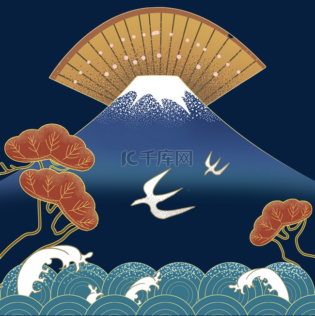 日本浮世绘富士山