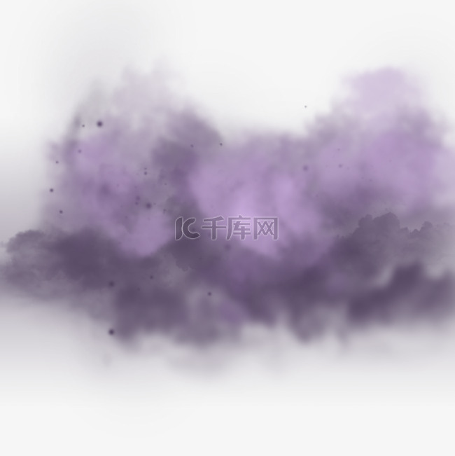 层次感颗粒风格紫色团雾