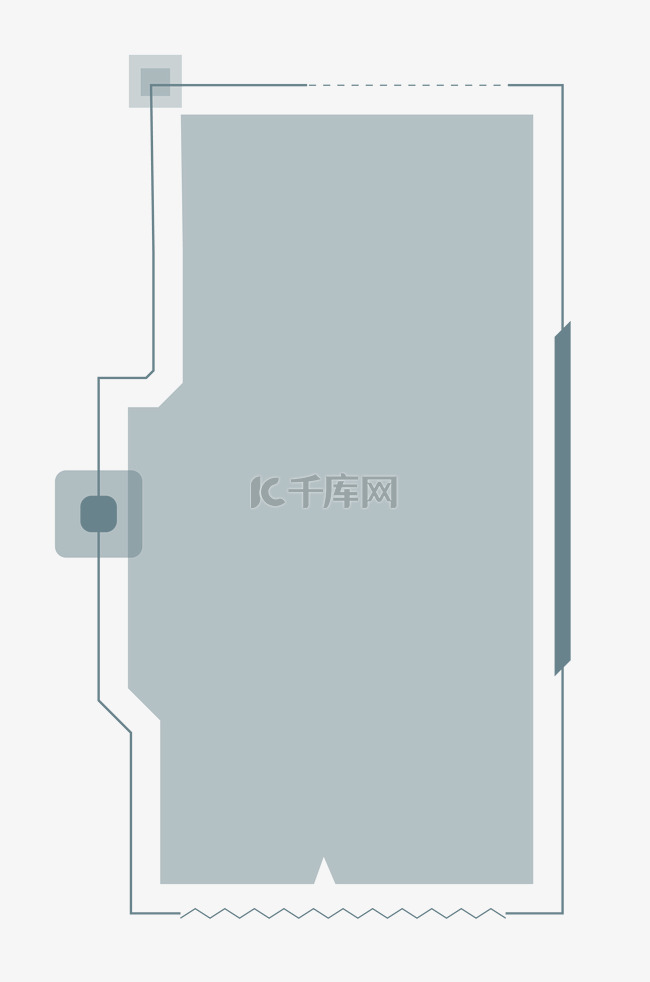 蓝灰色科技风格商务边框