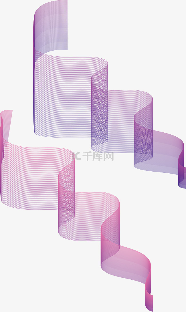 矢量波浪线装饰图案素材图片免费下载-千库网
