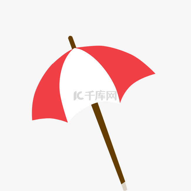 红色的遮阳伞免抠图