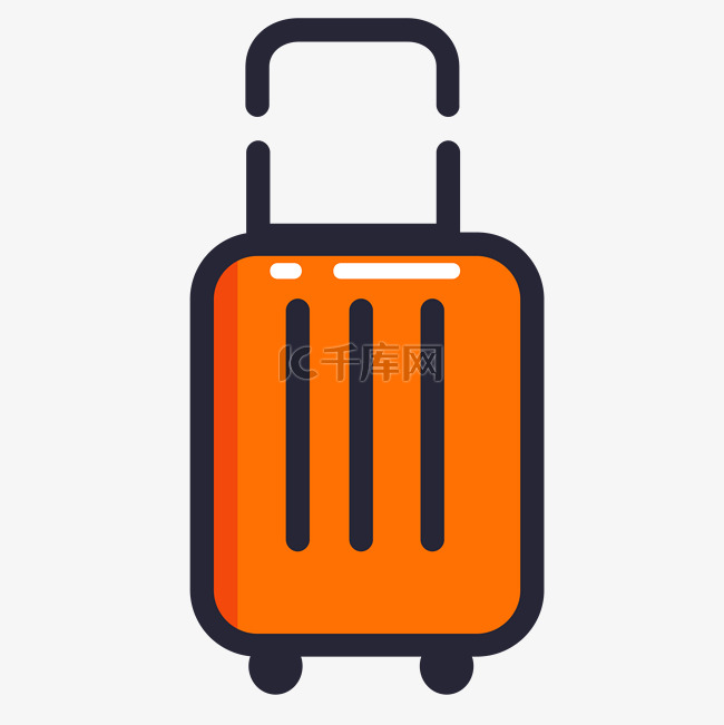 橙色行李箱图标
