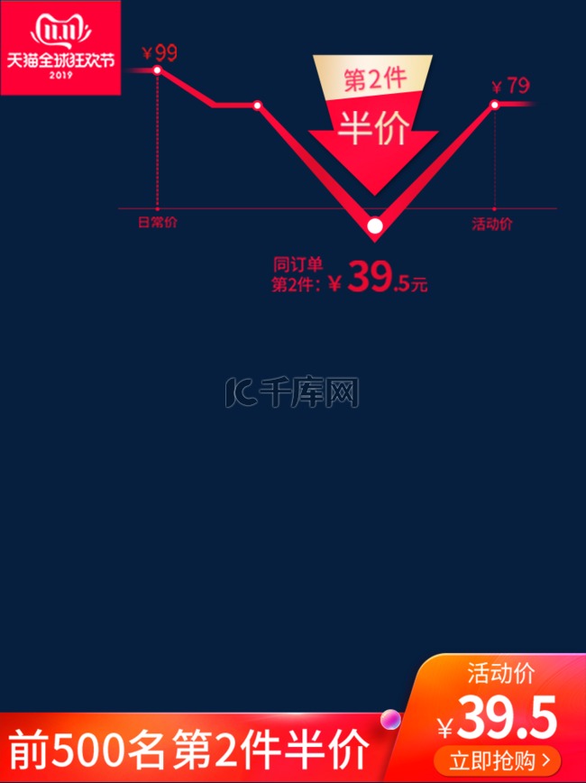 2019双11主图洗面奶护肤品主图