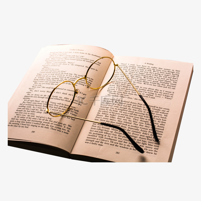 英文书上的眼镜框