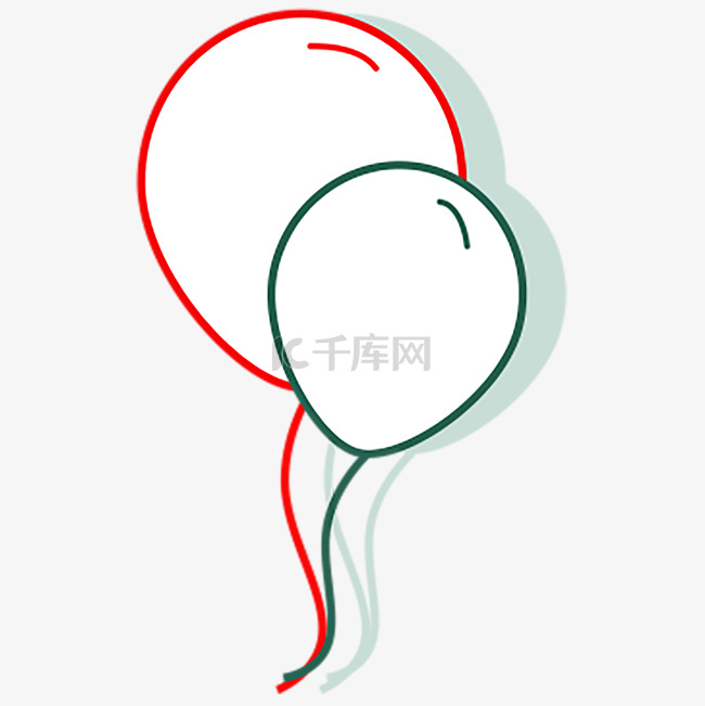 红绿简约通用app图标icon