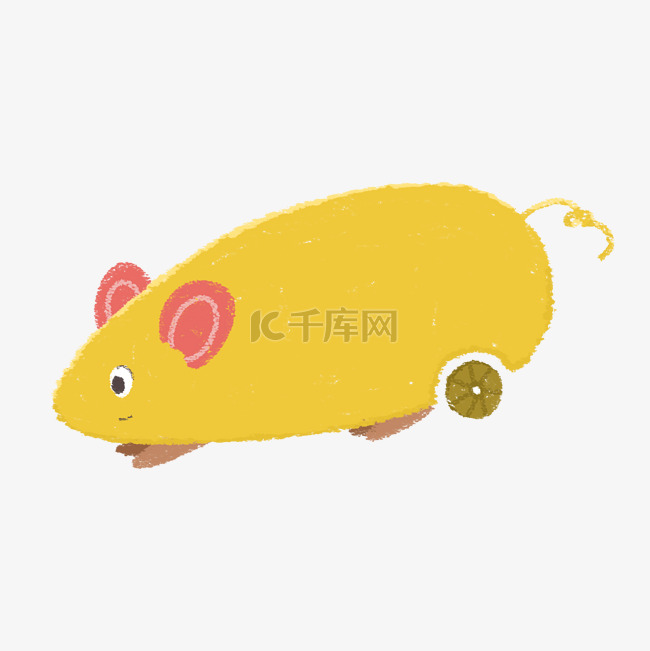 可爱黄色小老鼠玩具