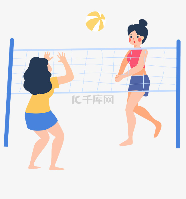 海边运动活动沙滩排球