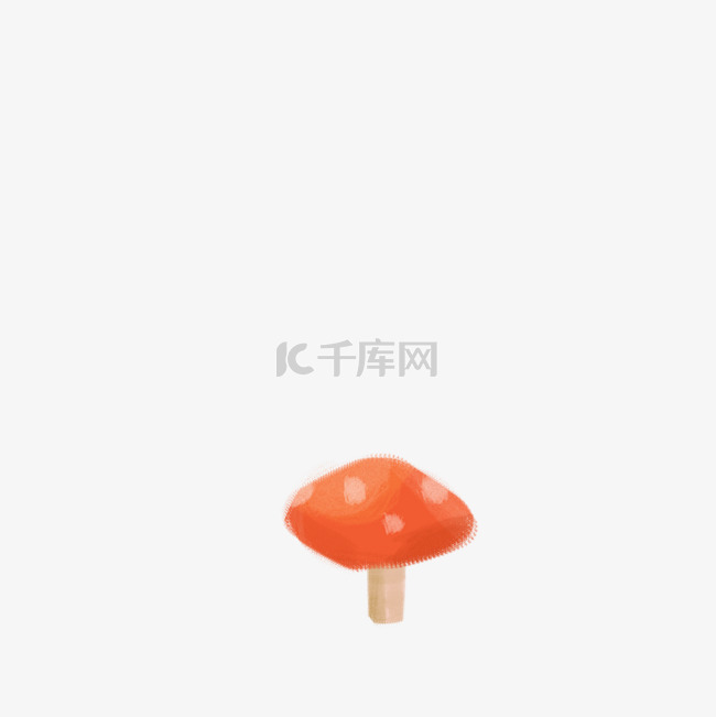 红色的蘑菇免抠图