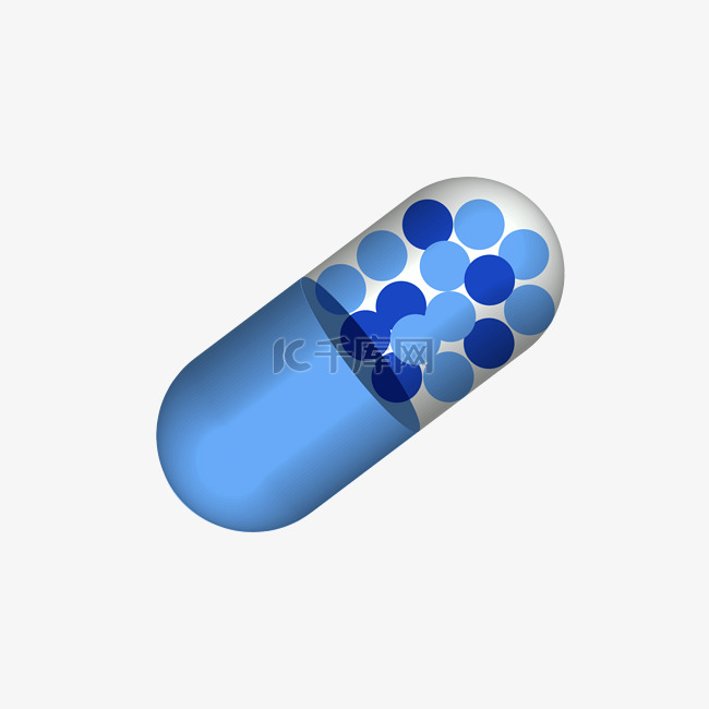 扁平化风AI矢量医疗胶囊