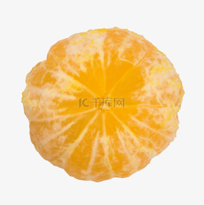 黄色剥开橘子