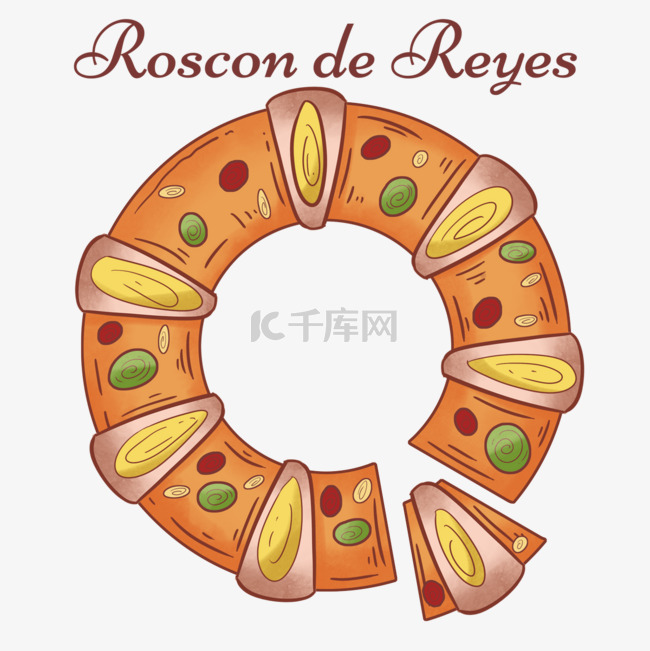 roscon de reyesd创意手绘面包