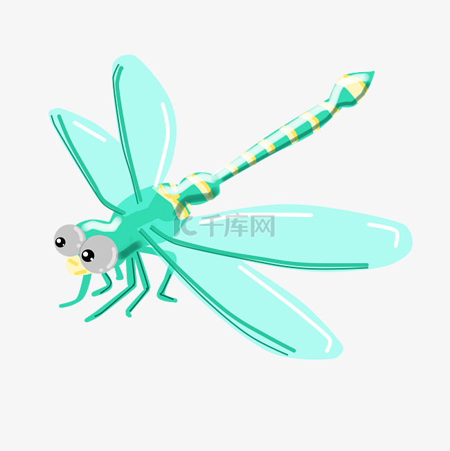 绿色可爱蜻蜓