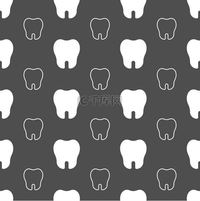 牙医的牙齿图案牙齿壁纸上有微笑