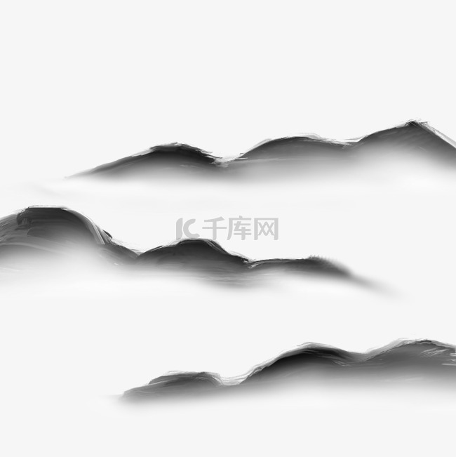 中国风水墨远山