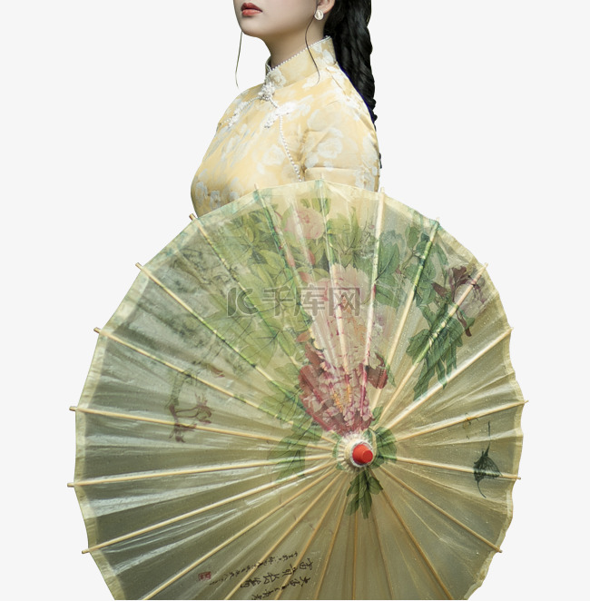 旗袍女子油纸伞