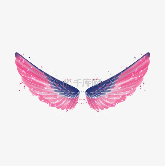 水彩抽象翅膀羽翼