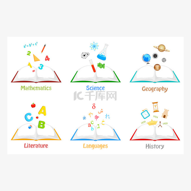 不同学科的书籍