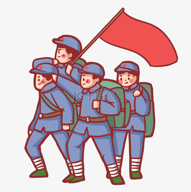 红色革命长征党史解放军前进