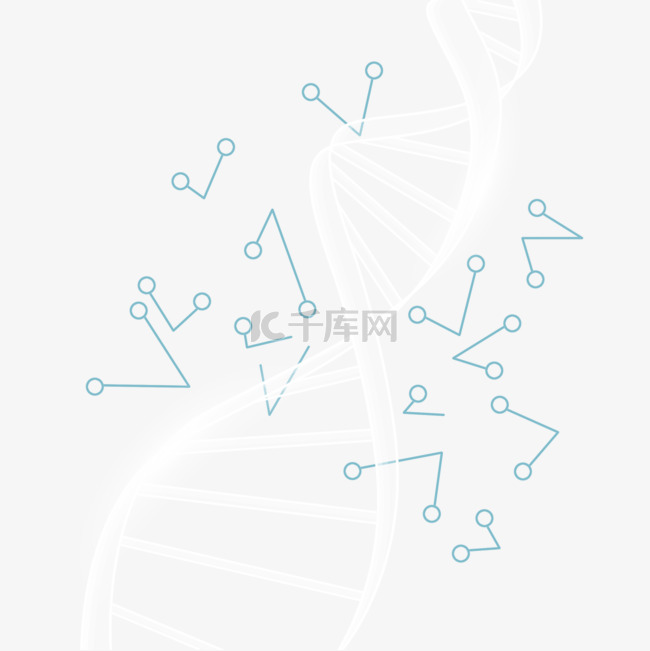 dna分子白色光效螺旋线条