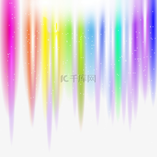 彩虹抽象光效发光彩条