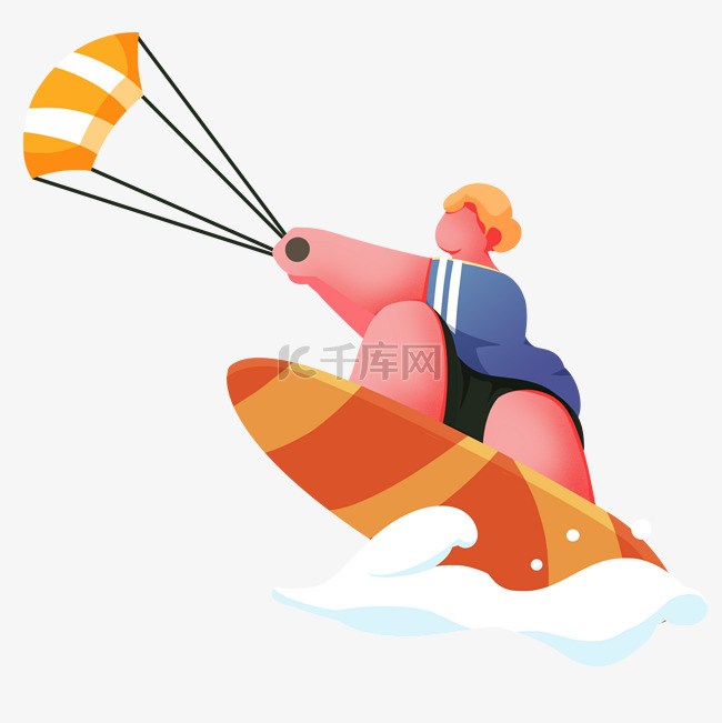 夏天夏季凉爽水上运动风筝冲浪