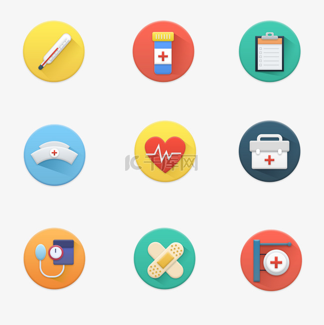 轻拟物医疗图标icon