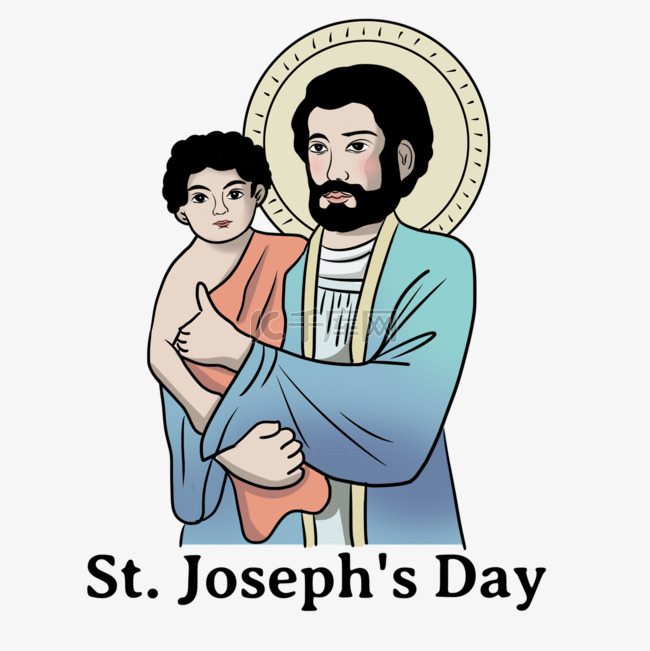 圣约瑟夫节怀抱儿童