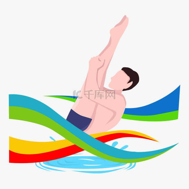 奥运比赛跳水运动员