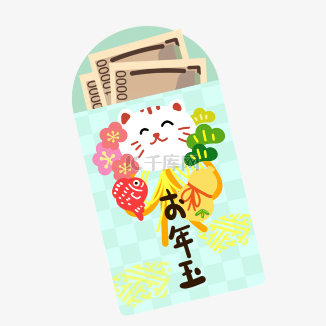 纸币三万元招财猫日本新年红包