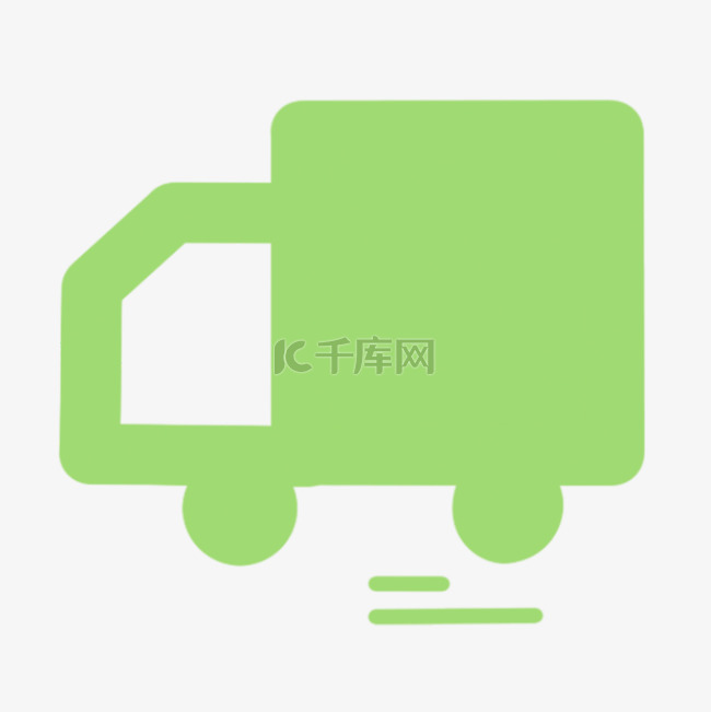 淡绿色货车卡通instagram图标