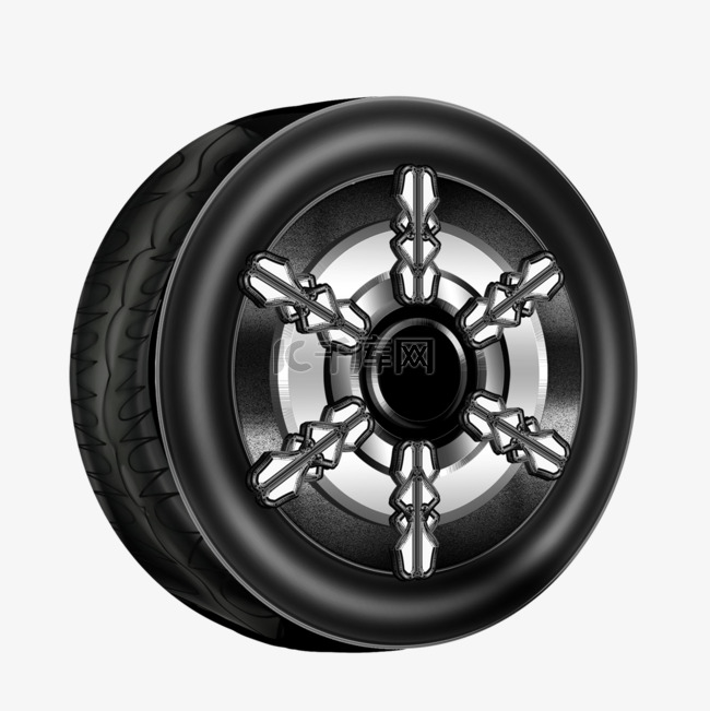 加厚橡胶材质黑色立体质感轮胎