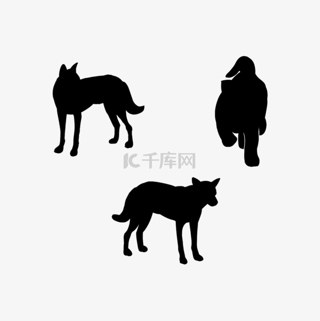 狗剪影奔跑犬凶猛犬