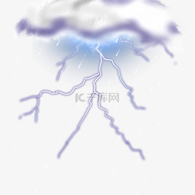 雷雨闪电天气抽象