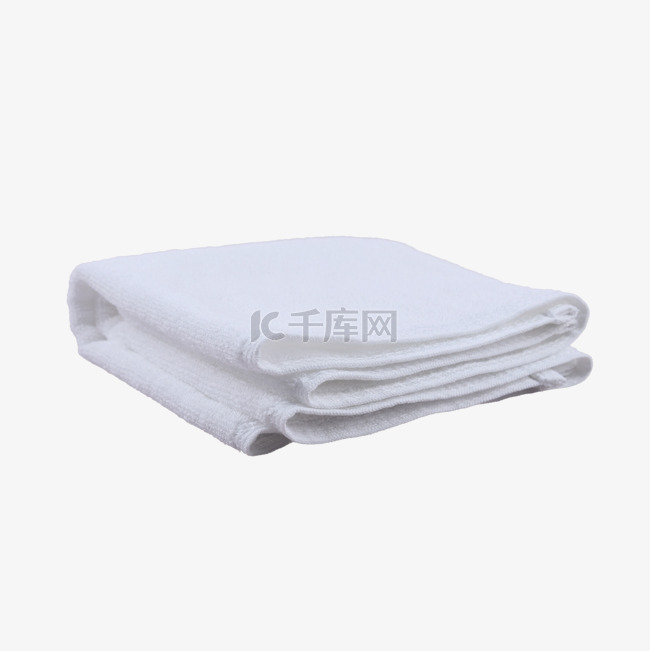 白色干燥纯棉织物毛巾
