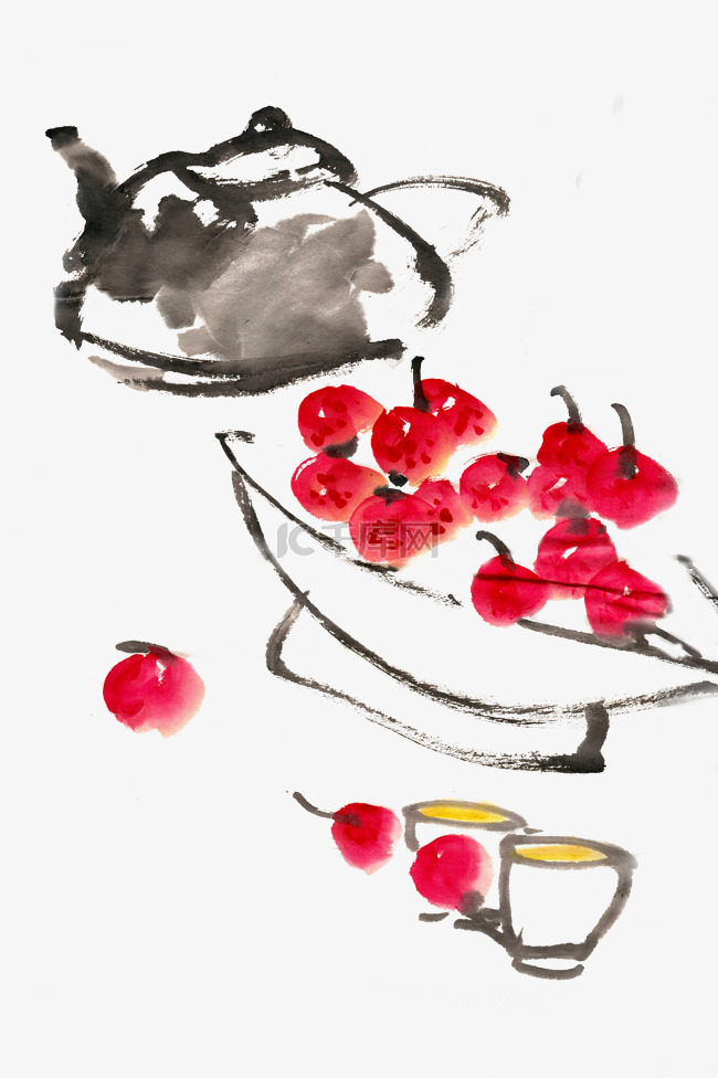 草莓与茶壶